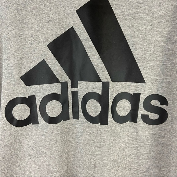 Adidas Lightweight Gray Hoodie with Black Logo Men’s Size Large Like New - Picture 4 of 8